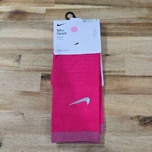 NIKE Spark Running Lightweight Dri-Fit Women's 11.5-13 Pink Socks New w/ Tags!